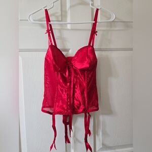 Red Bustier Lingerie Set